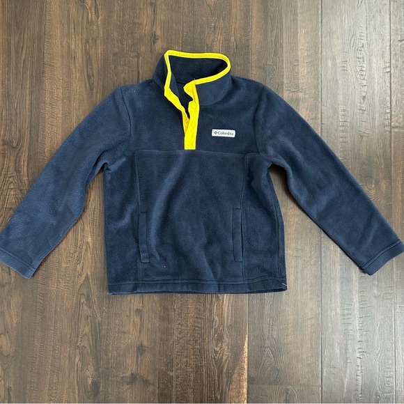 Columbia Kids' Navy Fleece Pullover - Picture 1 of 5